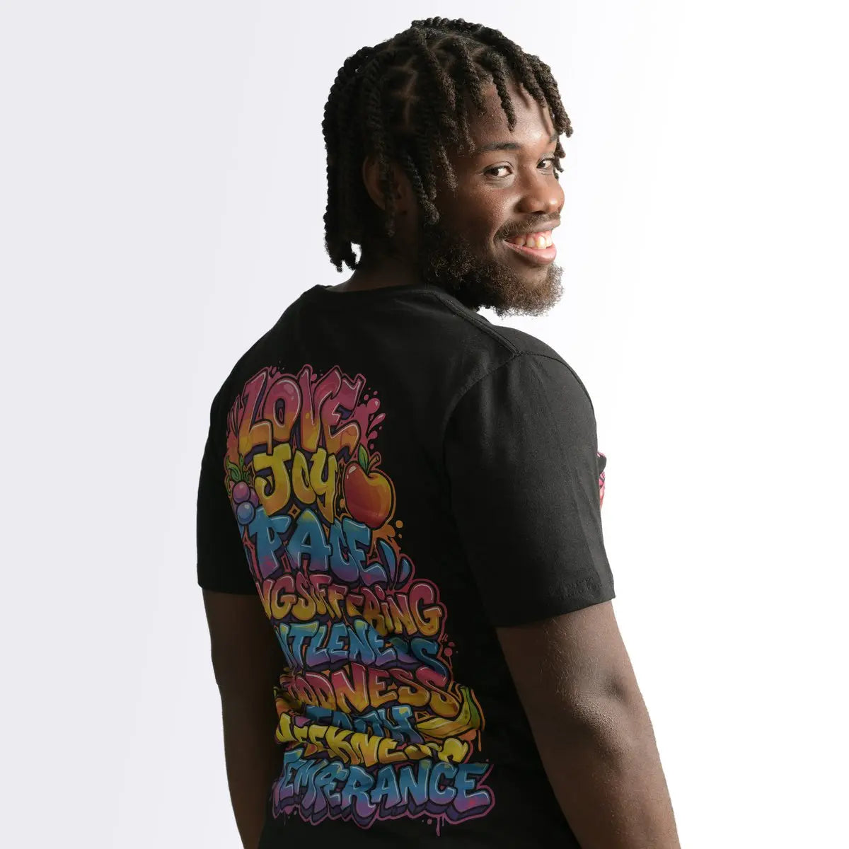 Image of the fruits of the spirit heavy weight t-shirt   unisex - black My Store