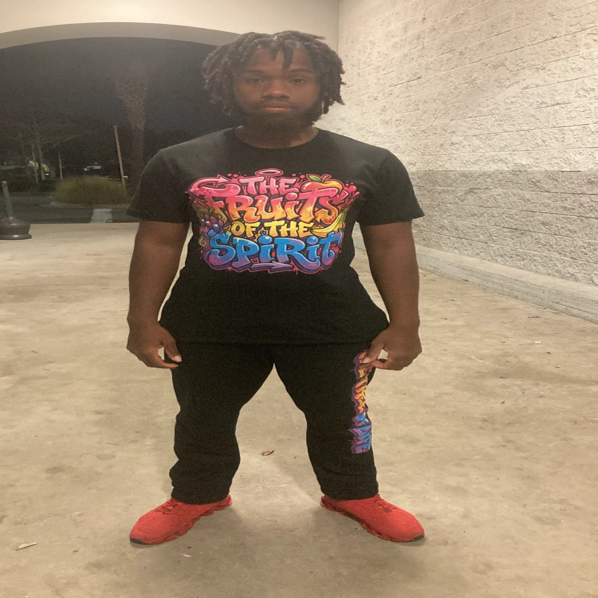 Image of the fruits of the spirit heavy weight t-shirt   unisex - black My Store