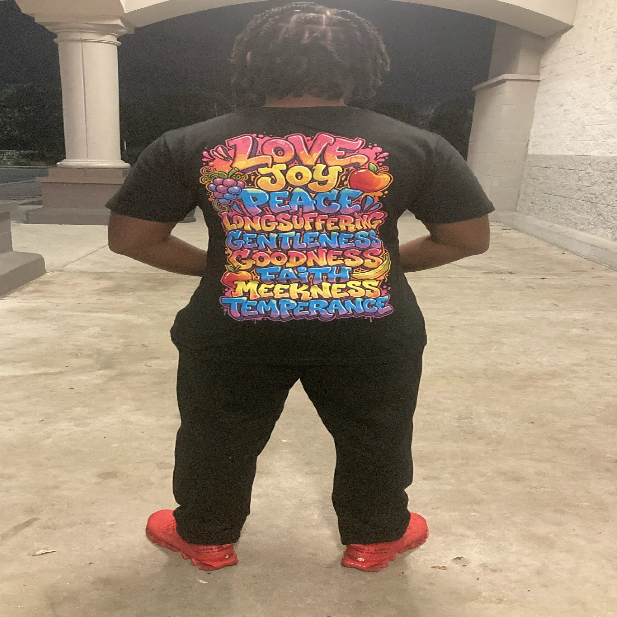 Image of the fruits of the spirit heavy weight t-shirt   unisex - black My Store